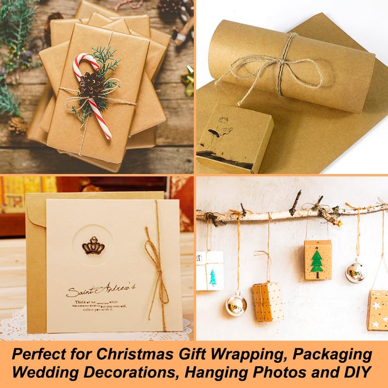 Vivifying خيط جوت طبيعي مُنعش، 656 قدم سُمك 2 مم خيط بني للحديقة، الحرف، تغليف الهدايا، التعبئة - Image 5